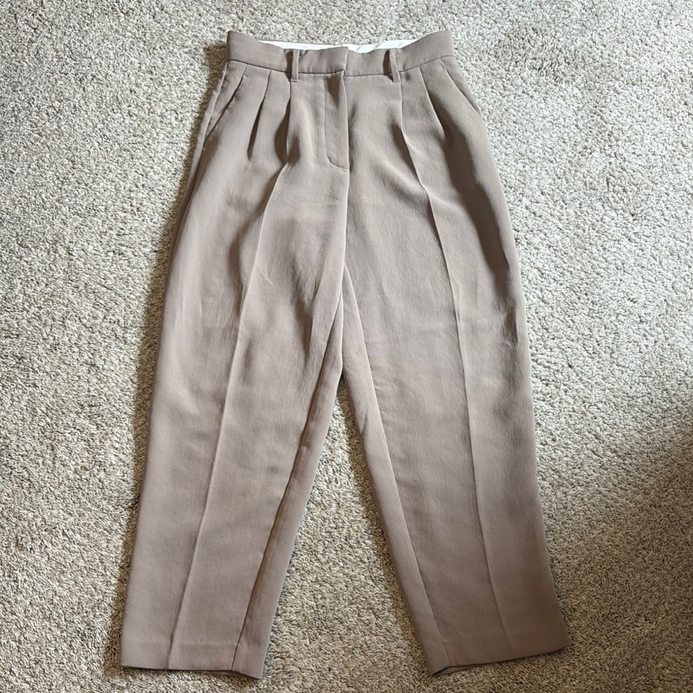 Wilfred Tan High-Waisted Pants